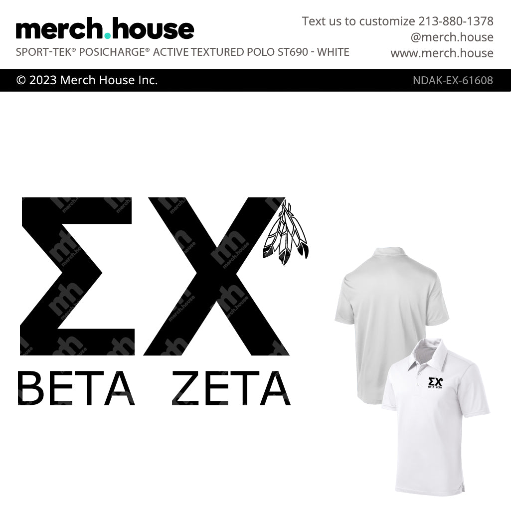Sigma Chi PR Font and Feathers Polo