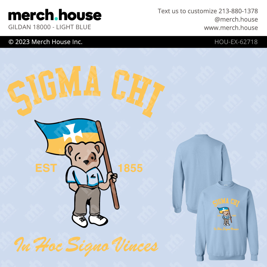 Sigma Chi PR Hand-drawn Bear Flag Shirt