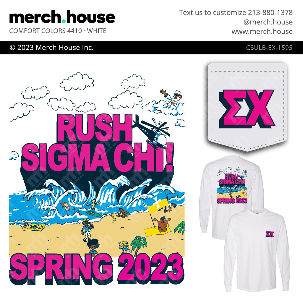 Sigma Chi Rush Shirt Beach Day
