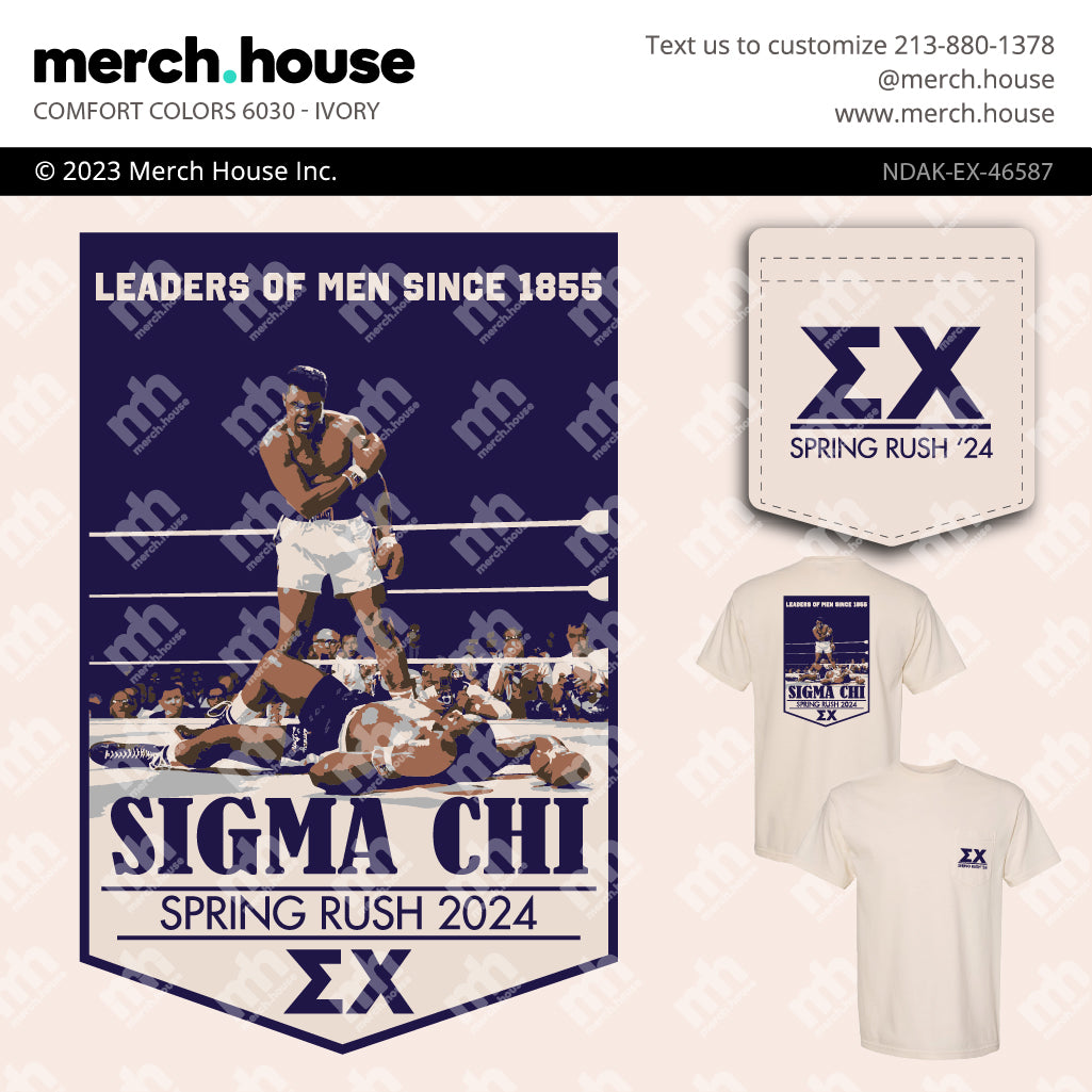 Sigma Chi Rush Shirt Boxing Knockout