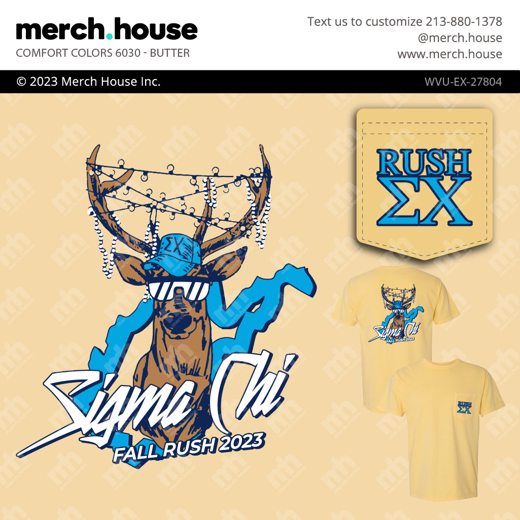 Sigma Chi Rush Shirt Deer Sunglasses
