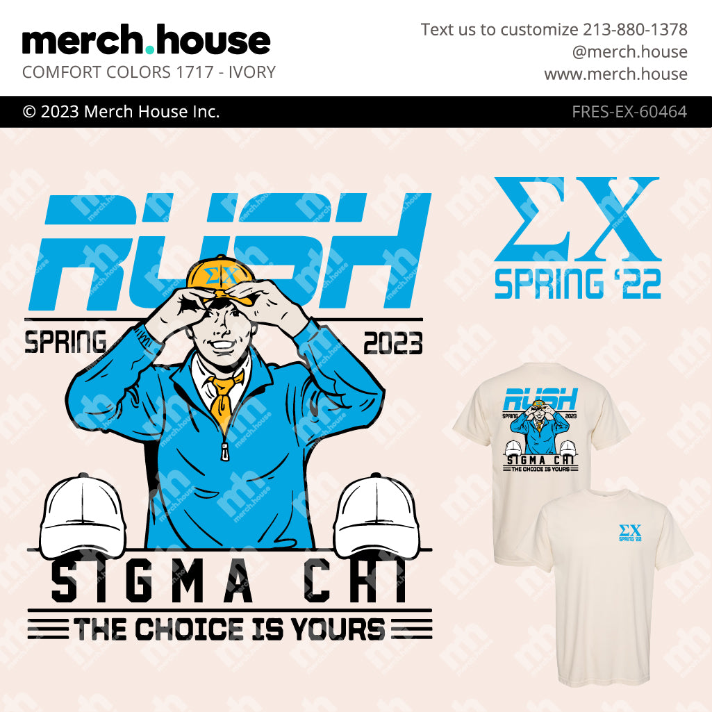 Sigma Chi Rush Shirt Five Star Recruit