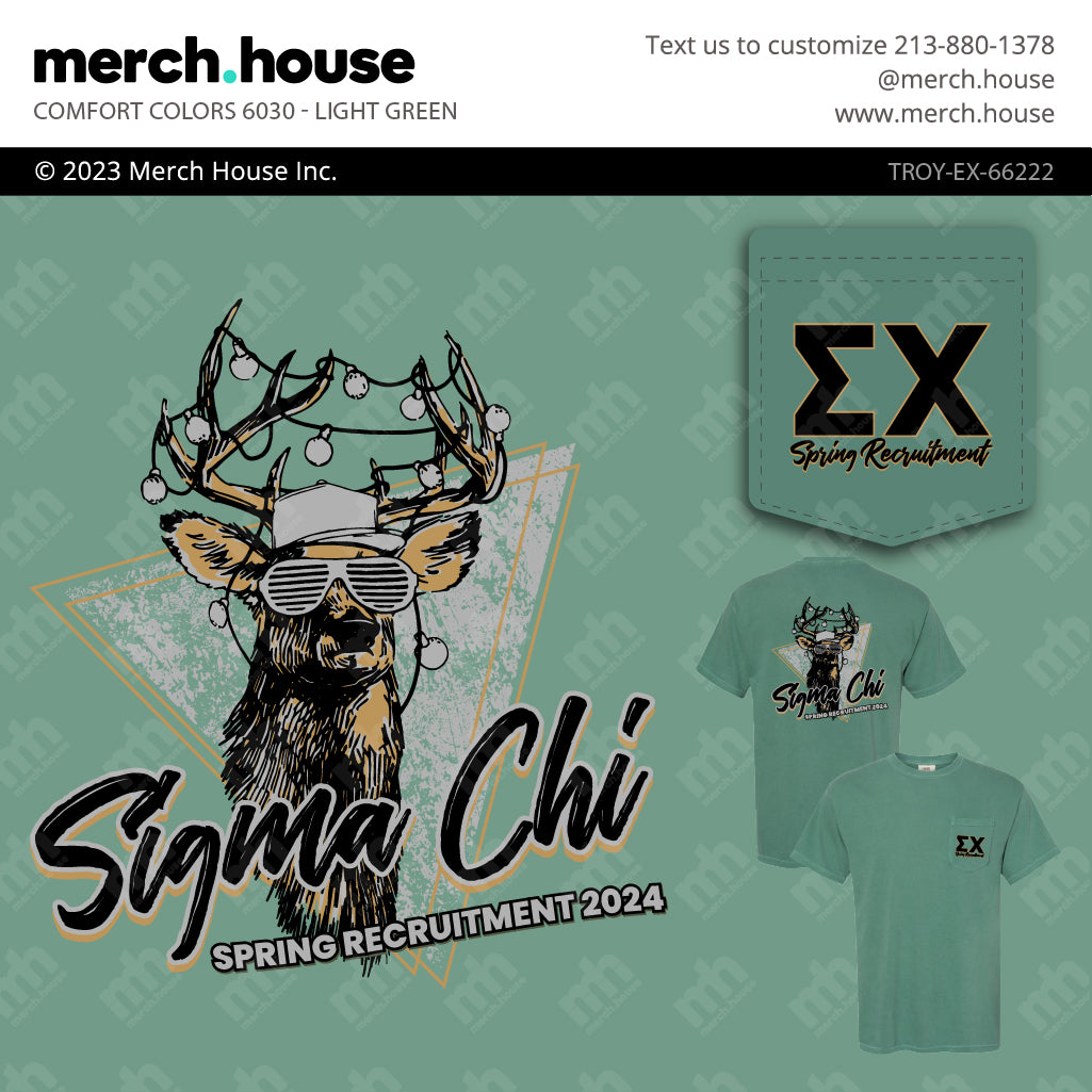 Sigma Chi Rush Shirt Reindeer