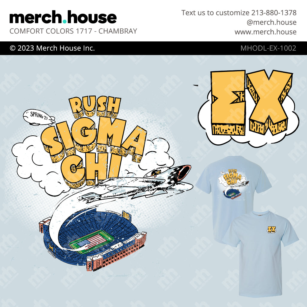 Sigma Chi Rush Shirt Stadium Flyover