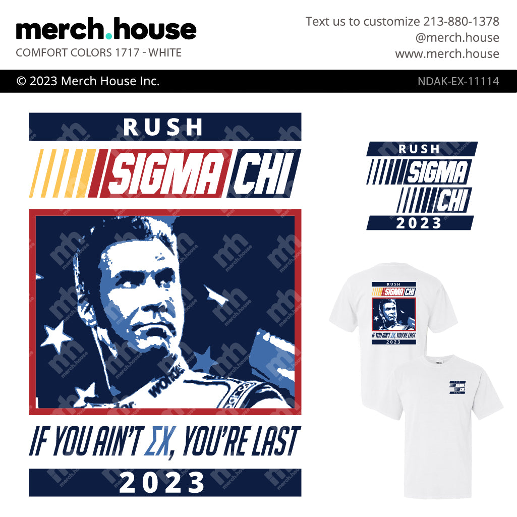 Sigma Chi Rush Shirt Talladega Ricky