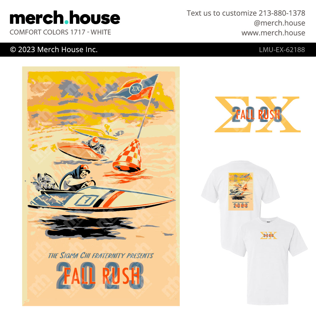 Sigma Chi Rush Shirt Vintage Racing Boats