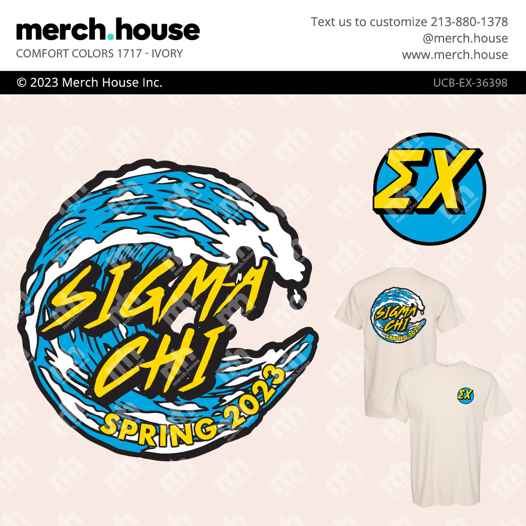 Sigma Chi Rush Shirt Waves
