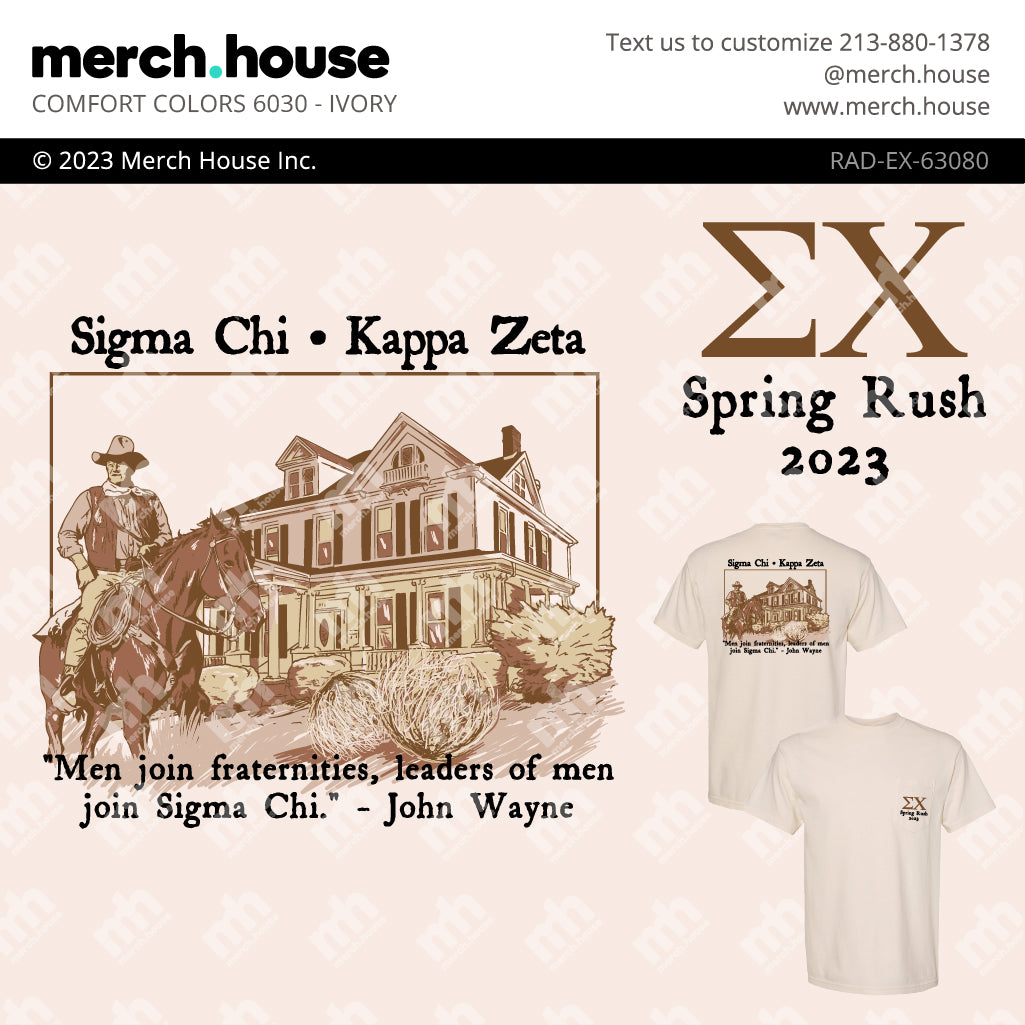 Sigma Chi Rush Shirt Western Chapter House