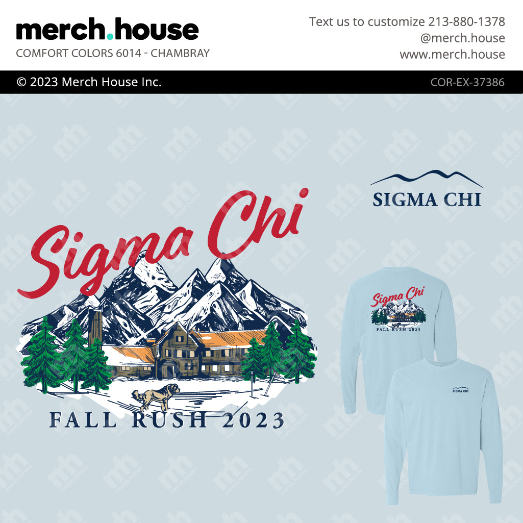 Sigma Chi Rush Shirt Winter Cabin