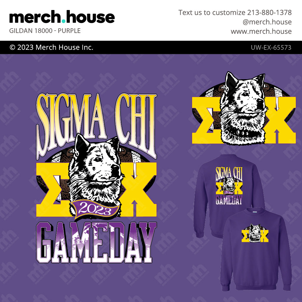 Sigma Chi Game Day Dubs Husky Mascot Shirt
