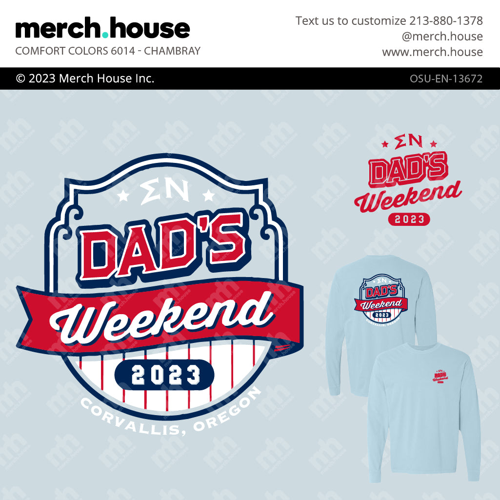 Sigma Nu Dad's Weekend Classic Baseball Logo  Shirt