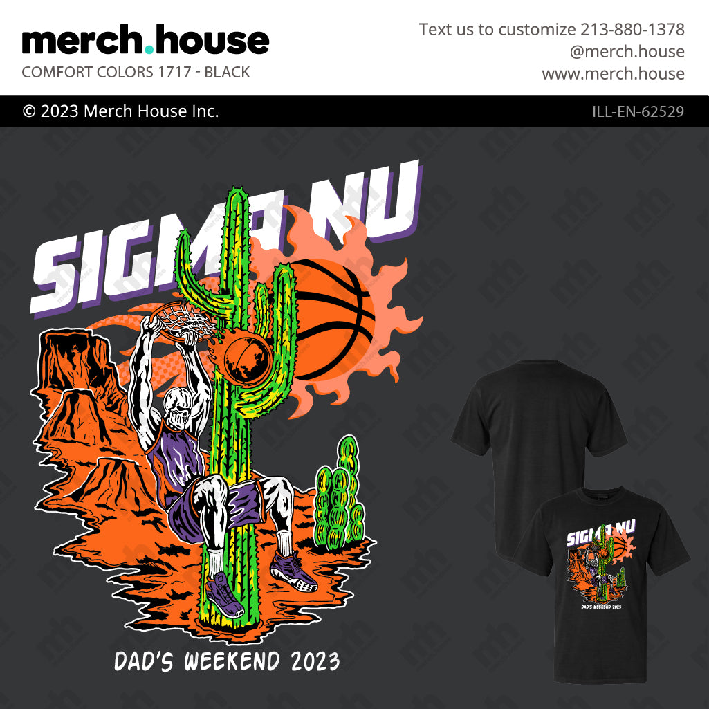 Sigma Nu Dad's Weekend Suns Basketball Shirt