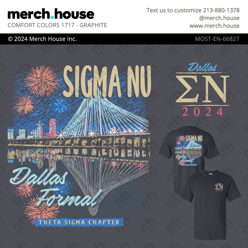 Sigma Nu Formal Bridge Fireworks Shirt