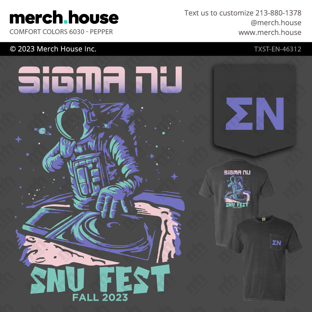 Sigma Nu Mixer Space DJ Shirt