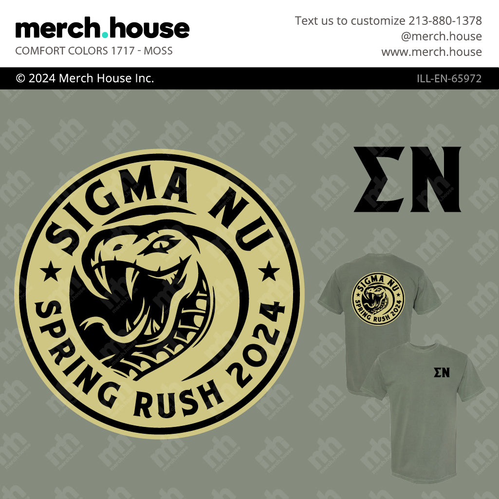 Sigma Nu Rush Shirt Black Mamba
