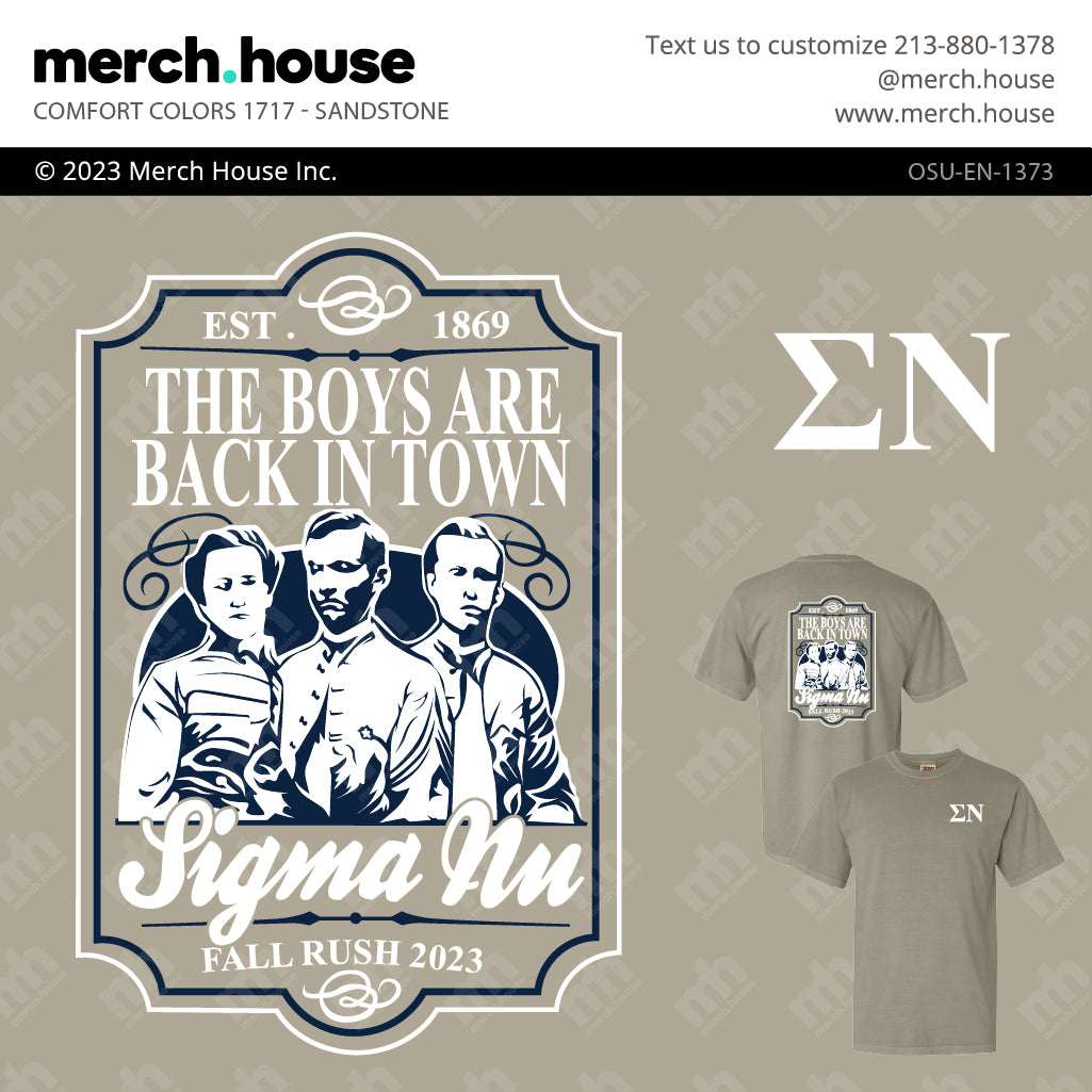 Sigma Nu Rush Shirt Founding Fathers Plaque