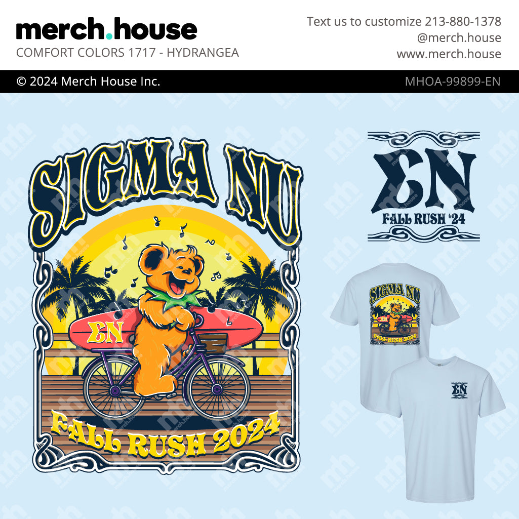 Sigma Nu Rush Shirt Grateful Dead Bear