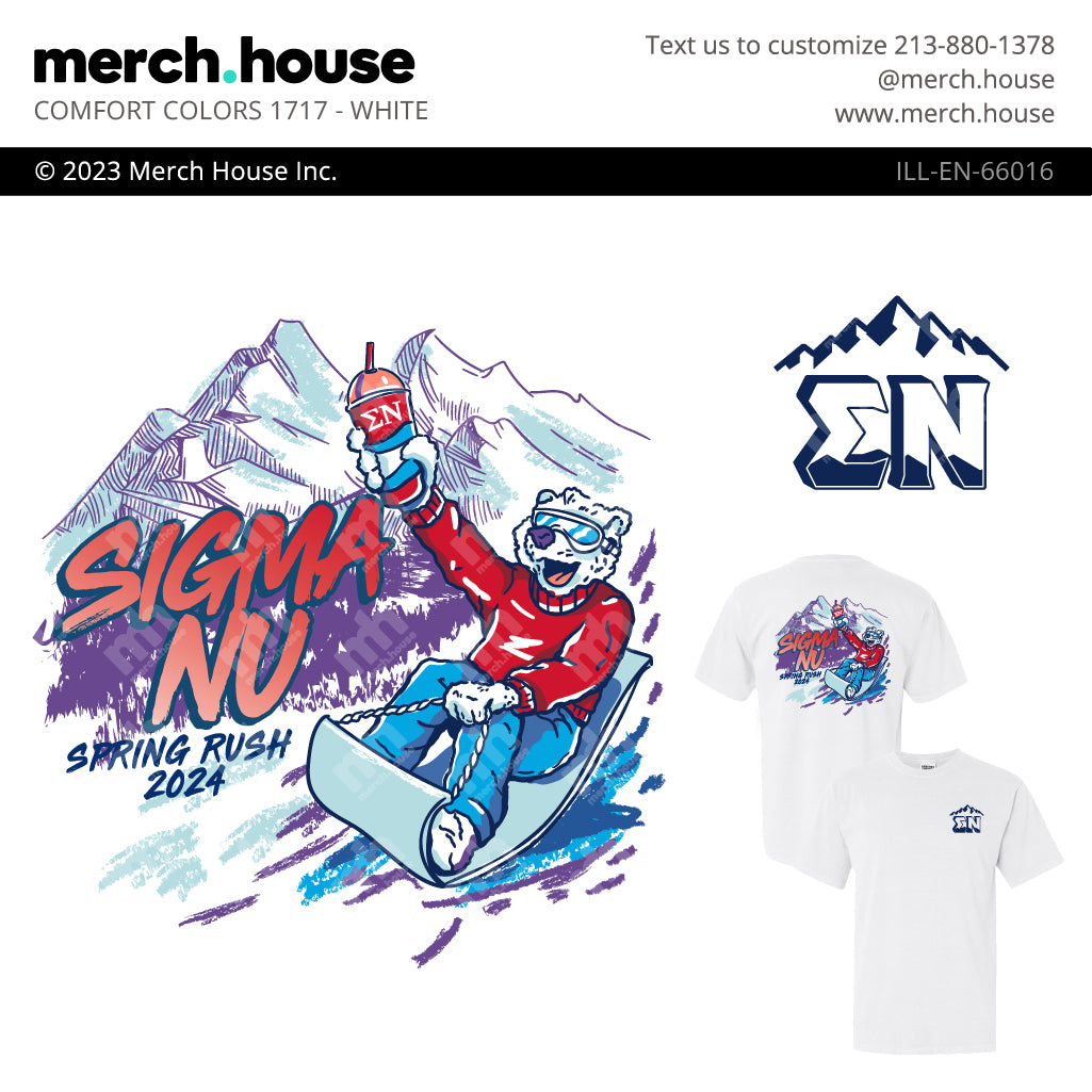 Sigma Nu Rush Shirt Icee Skating