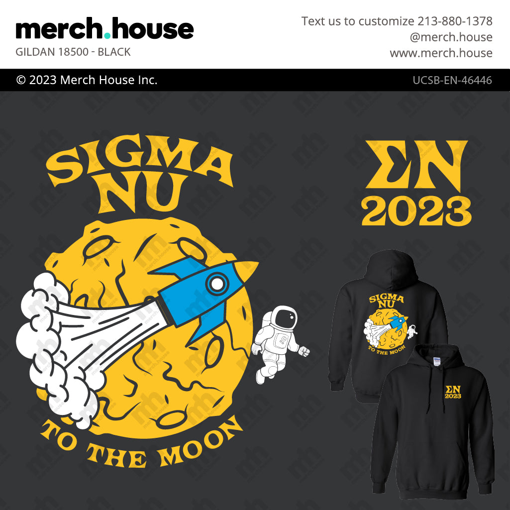 Sigma Nu Rush Shirt To the Moon
