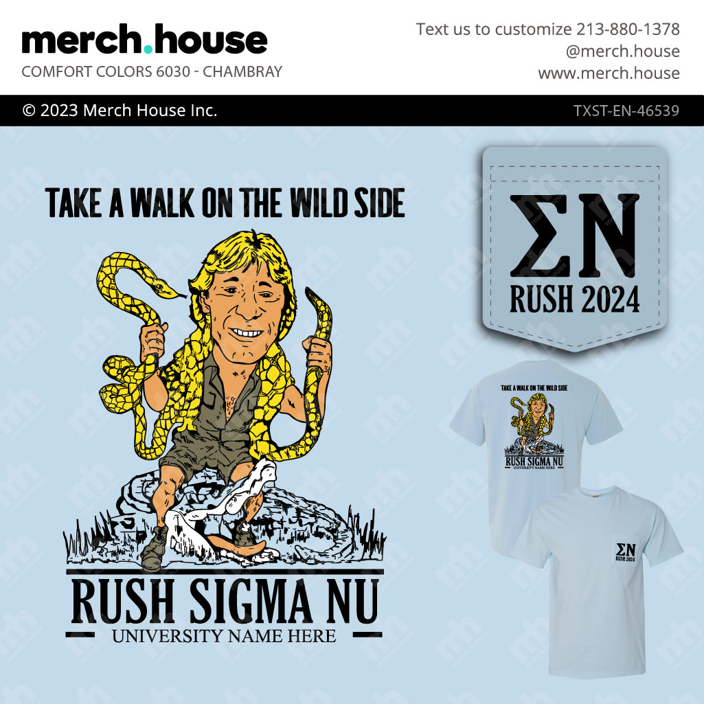 Sigma Nu Rush Shirt Wild Side