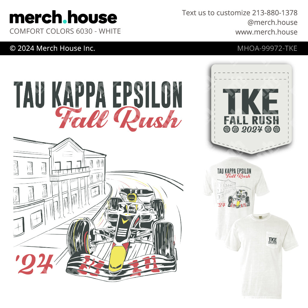 TKE Rush Shirt F1 Car Chapter House