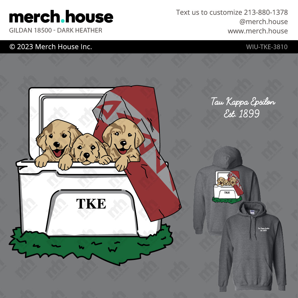 TKE Rush Shirt Puppy Cooler Flag