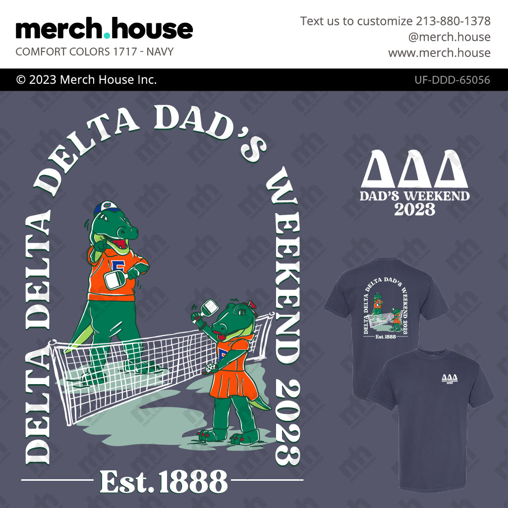 Tri Delta Dad's Weekend Pickleball Mascot Shirt