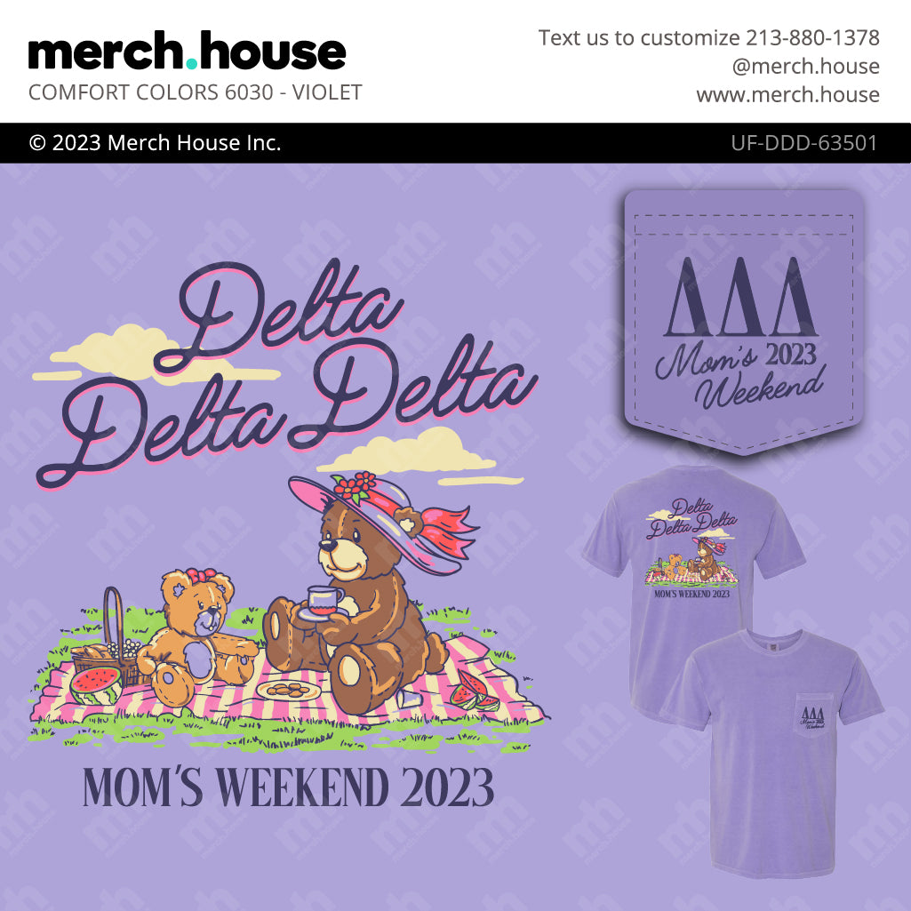 Tri Delta Mom's Weekend Bears Picnic Shirt