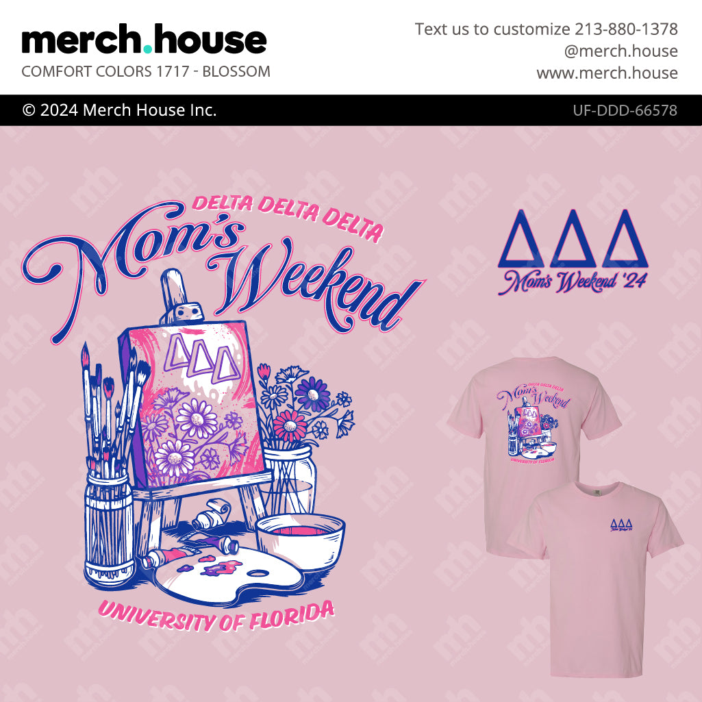 Tri Delta Mom's Weekend Painting Shirt