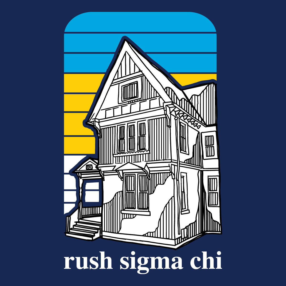 Sigma Chi Rush Shirt Colorblock Chapter House
